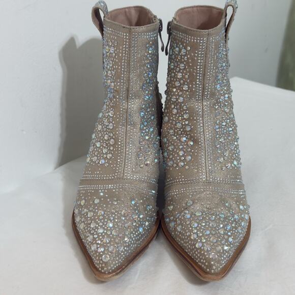 Isnow Women’s Ankle Boots Size 6 – Rhinestone Detail, Sparkly Fashion - Picture 7 of 15